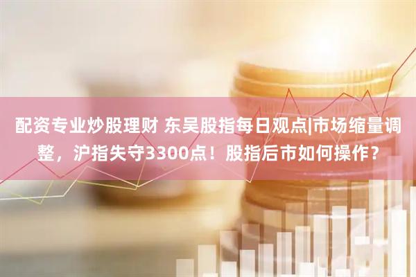 配资专业炒股理财 东吴股指每日观点|市场缩量调整，沪指失守3300点！股指后市如何操作？