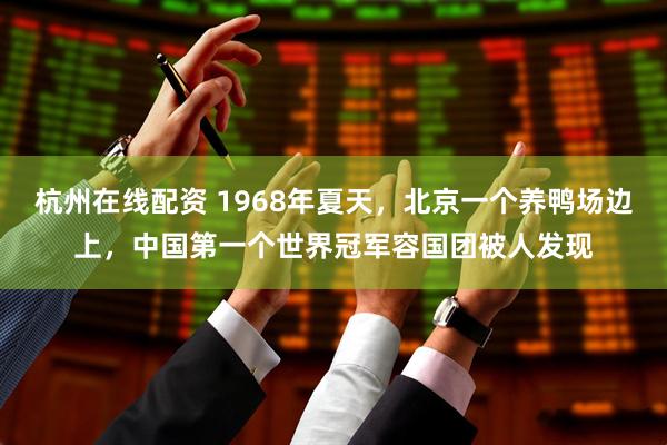 杭州在线配资 1968年夏天，北京一个养鸭场边上，中国第一个世界冠军容国团被人发现